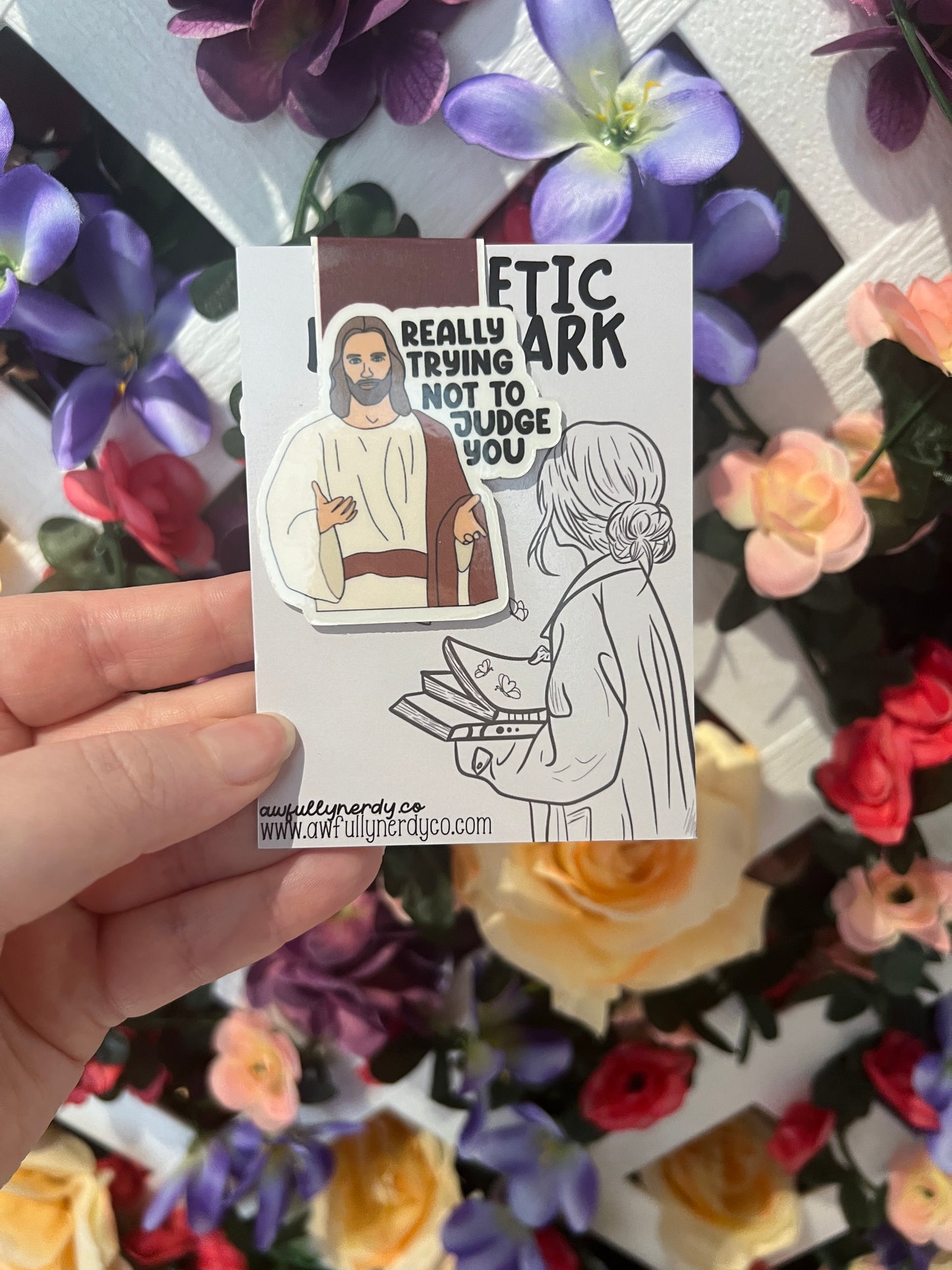 Jesus Really Trying Not to Judge You Magnetic Bookmark