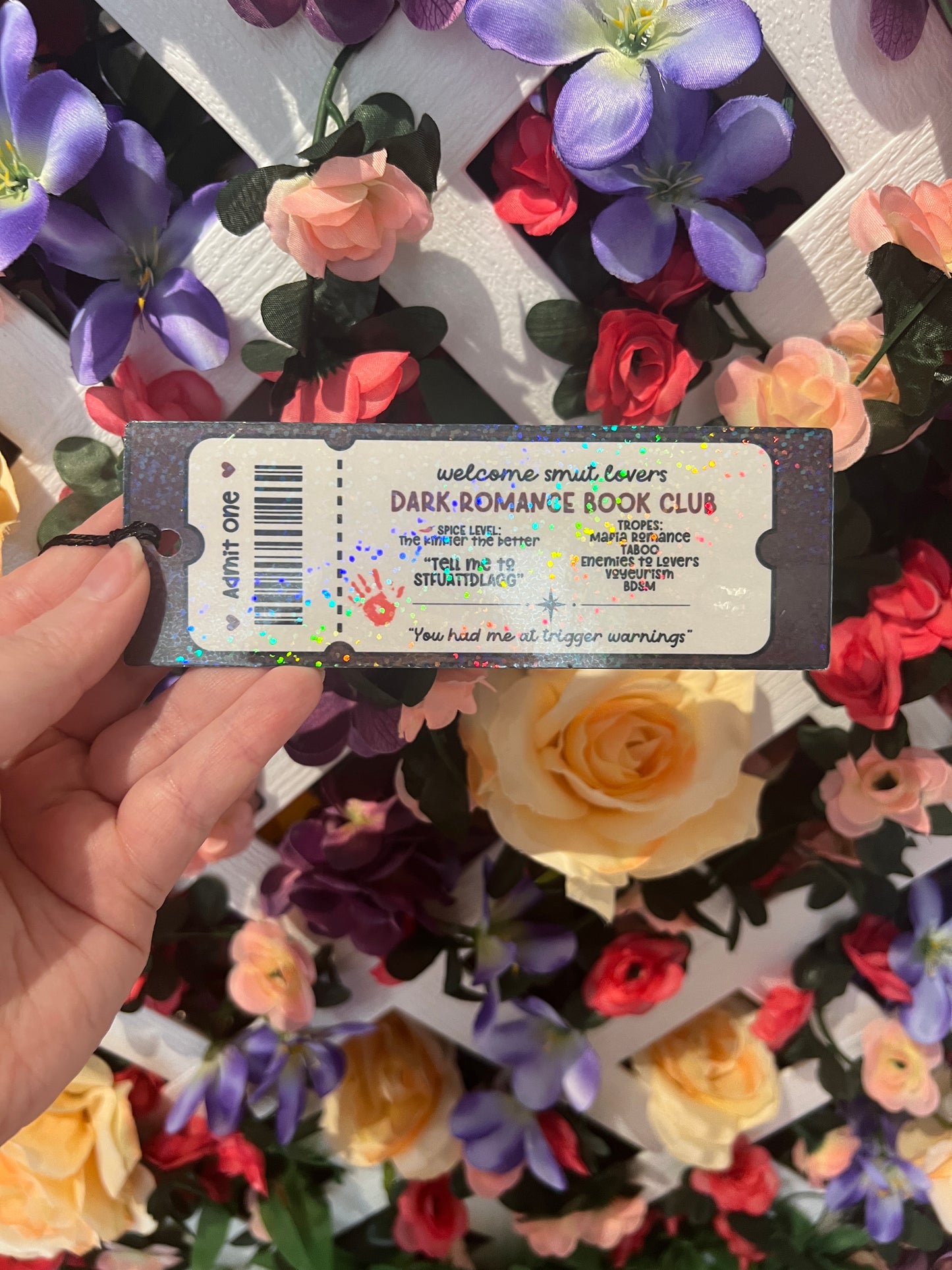 Dark Romance Book Club Laminated Cardstock Bookmark